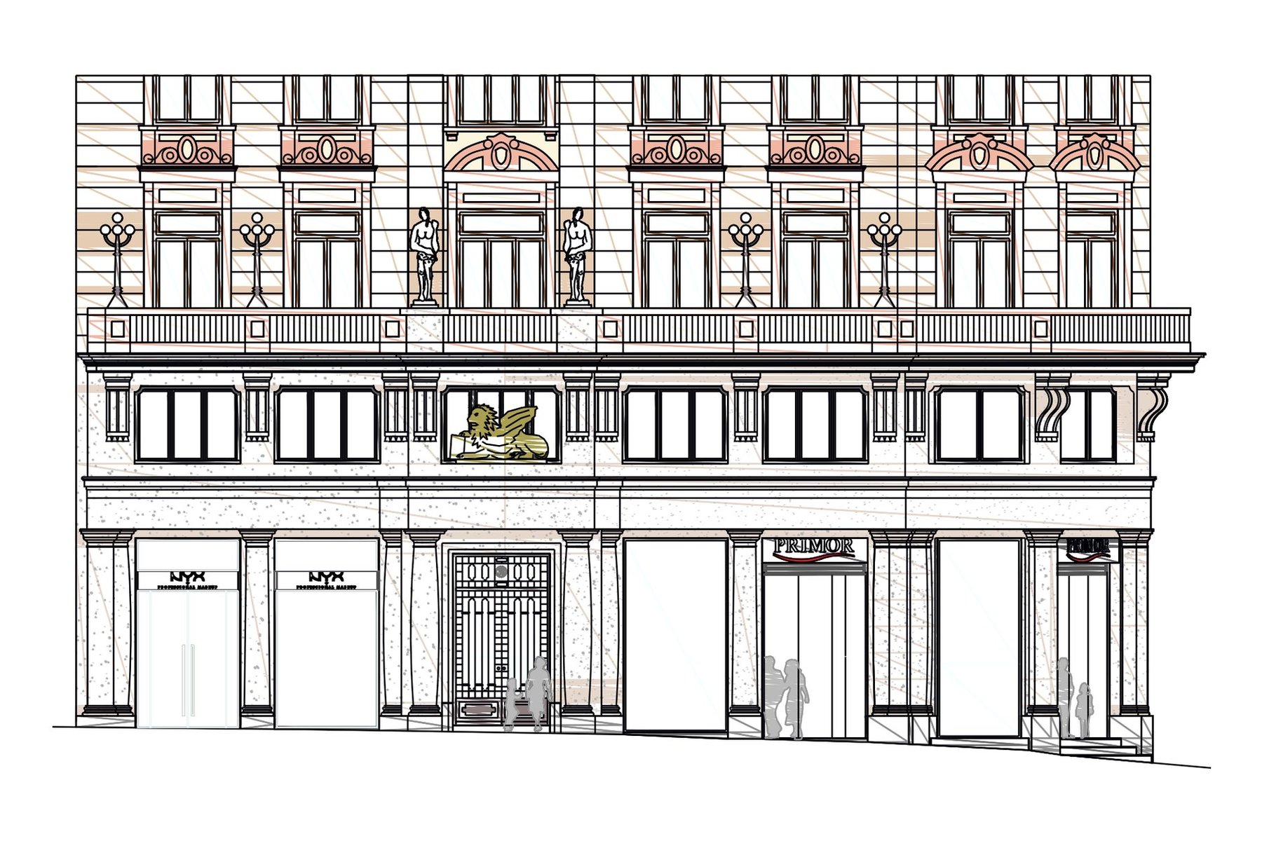 ADECUACIÓN DE LOCAL COMERCIAL · undefined, Madrid (Madrid) — alzado de planta baja del edificio