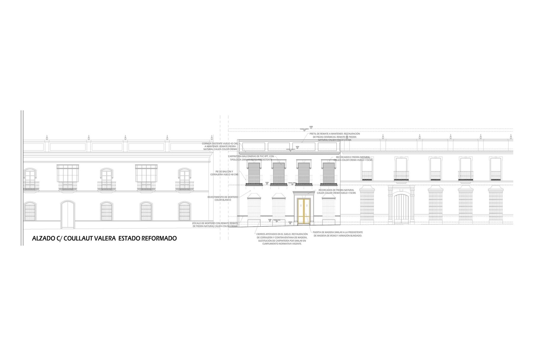 REHABILITACIÓN Y REFORMA VIVIENDA UNIFAMILIAR · undefined, Marchena (Sevilla) — alzado