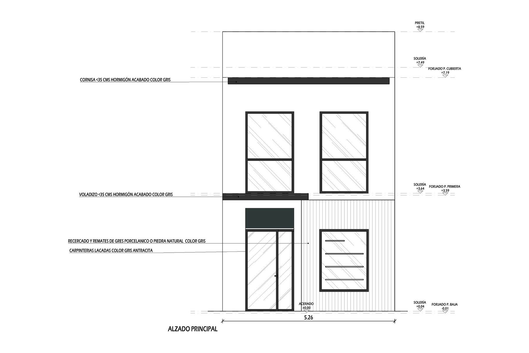 alzado principal
