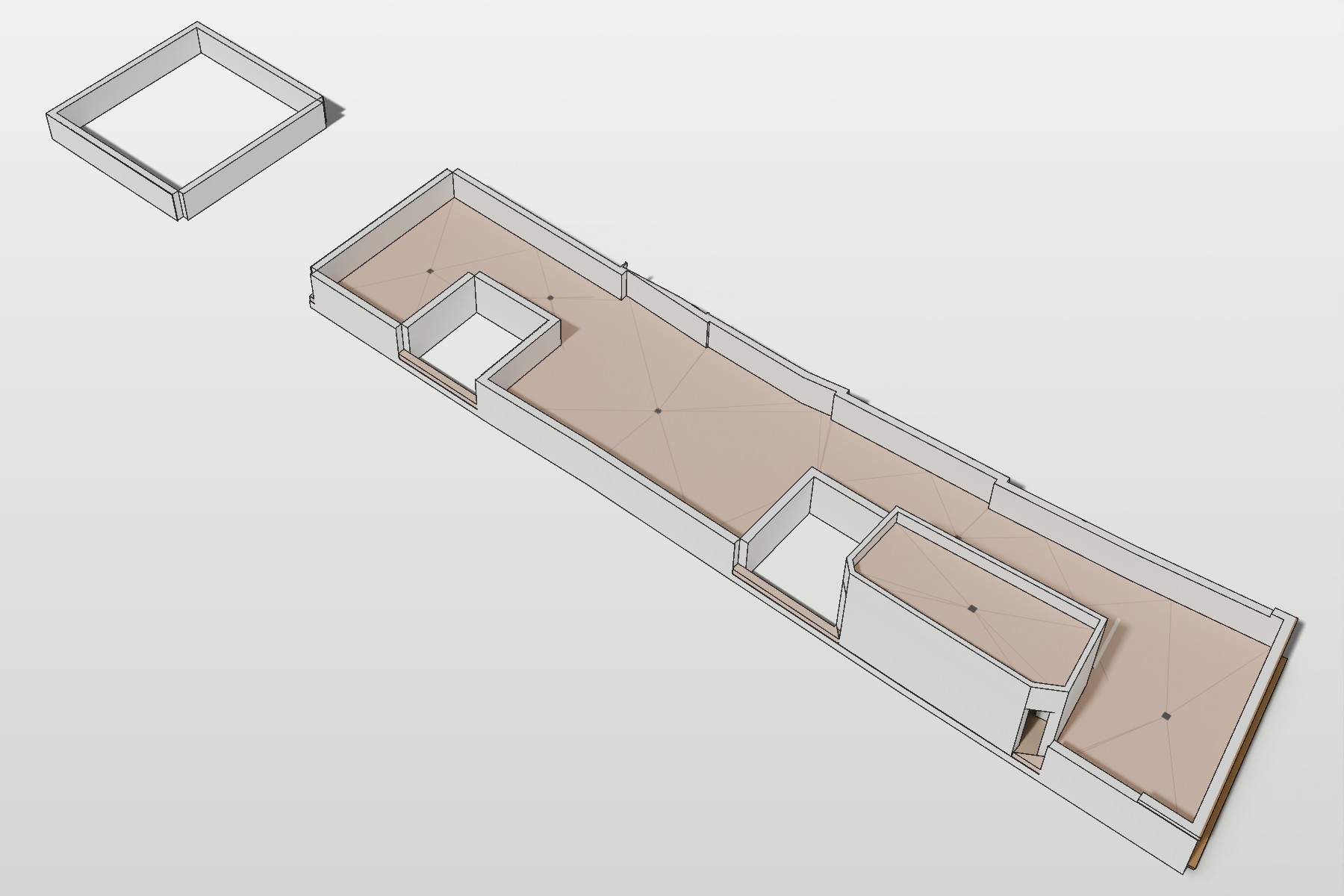 Vivienda plurifamiliar entremedianeras en Marchena — planta de cubiertas y castillete