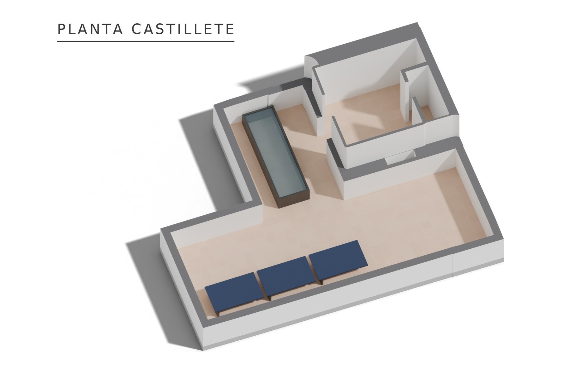 REFORMA Y AMPLIACIÓN VIVIENDA UNIFAMILIAR ENTREMEDIANERAS · undefined, Marchena (Sevilla) — planta castillete y azotea