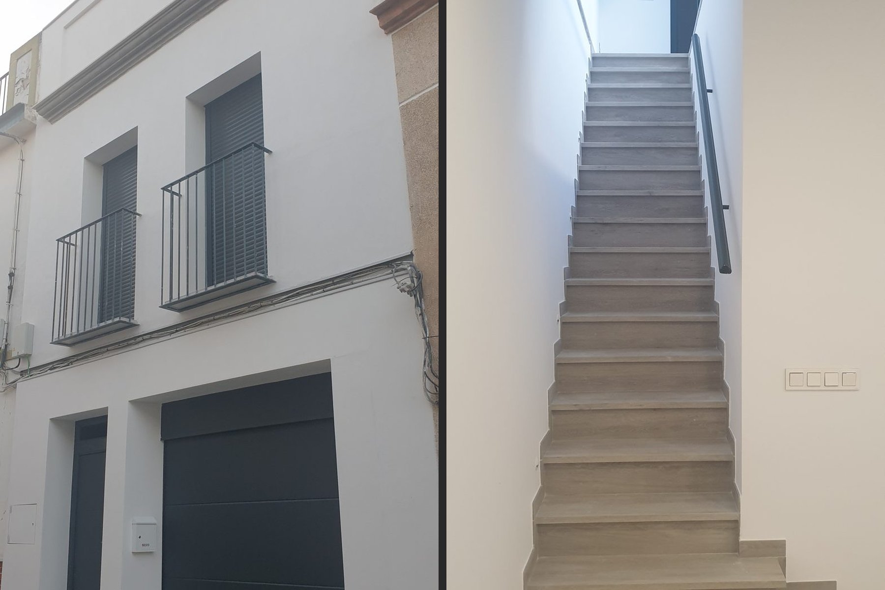 LEGALIZACIÓN, REFORMA Y AMPLIACIÓN VIVIENDA UNIFAMILIAR · undefined, Marchena (Sevilla) — fachada · escalera