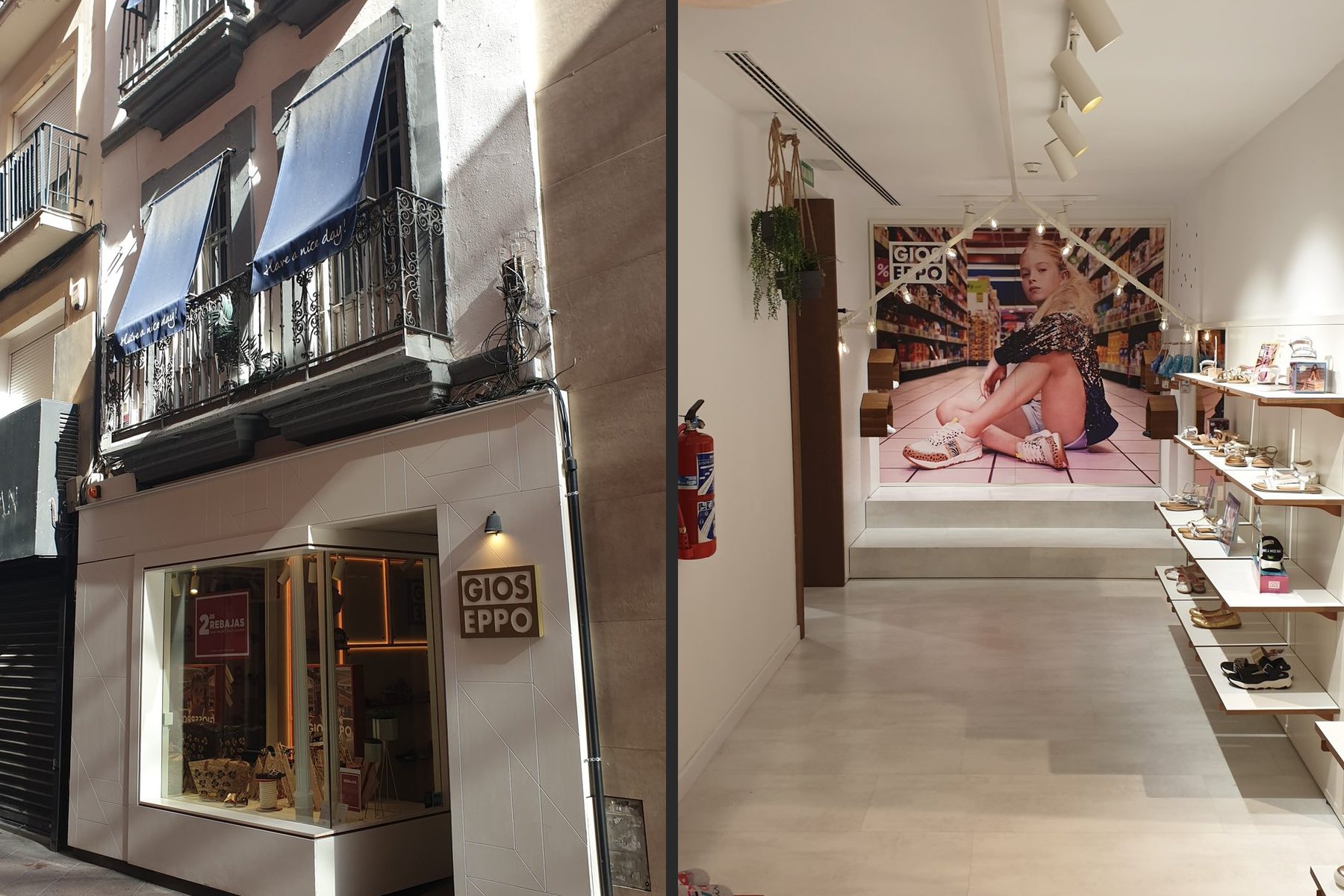 ADECUACIÓN DE LOCAL COMERCIAL · Sagasta 10, Sevilla — fachada · zona de ventas