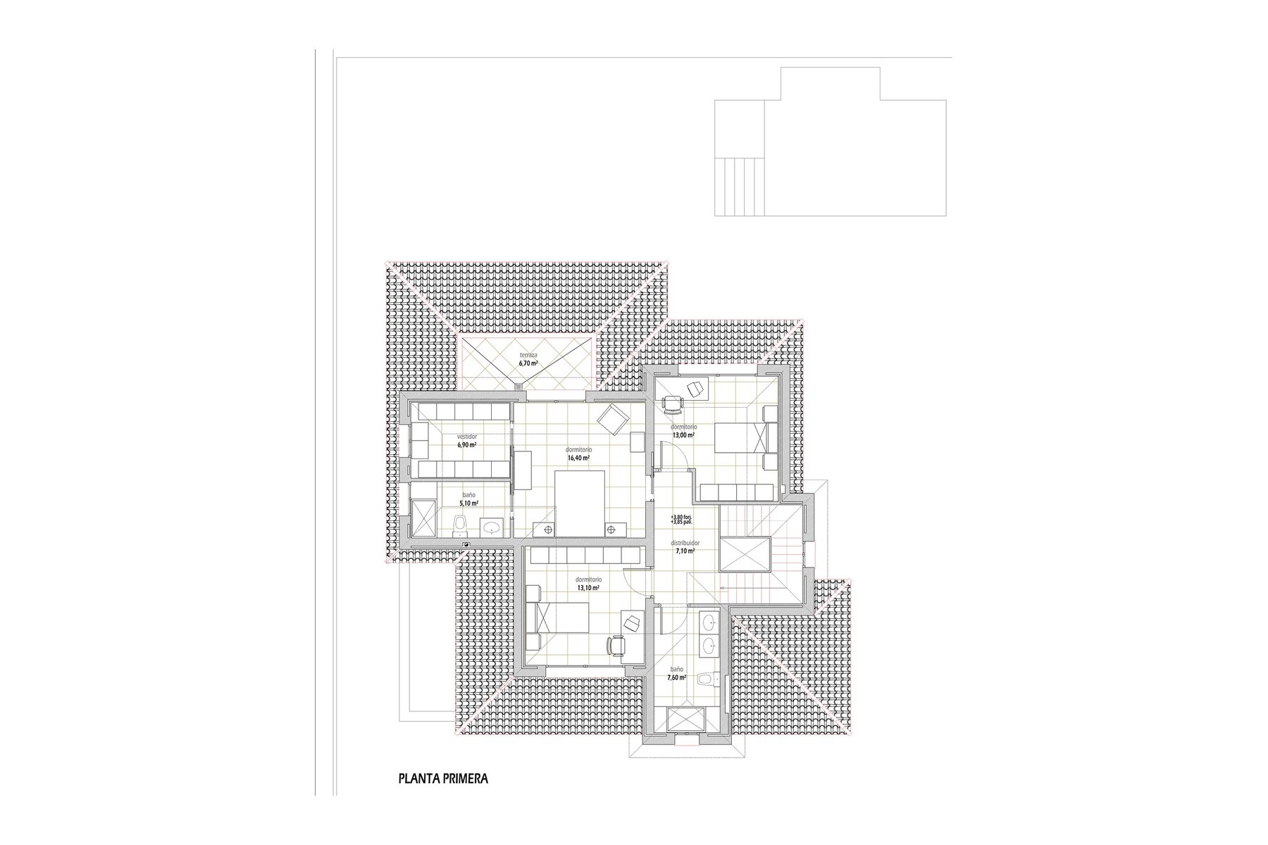 VIVIENDA UNIFAMILIAR AISLADA · undefined, Marchena (Sevilla) — planta primera