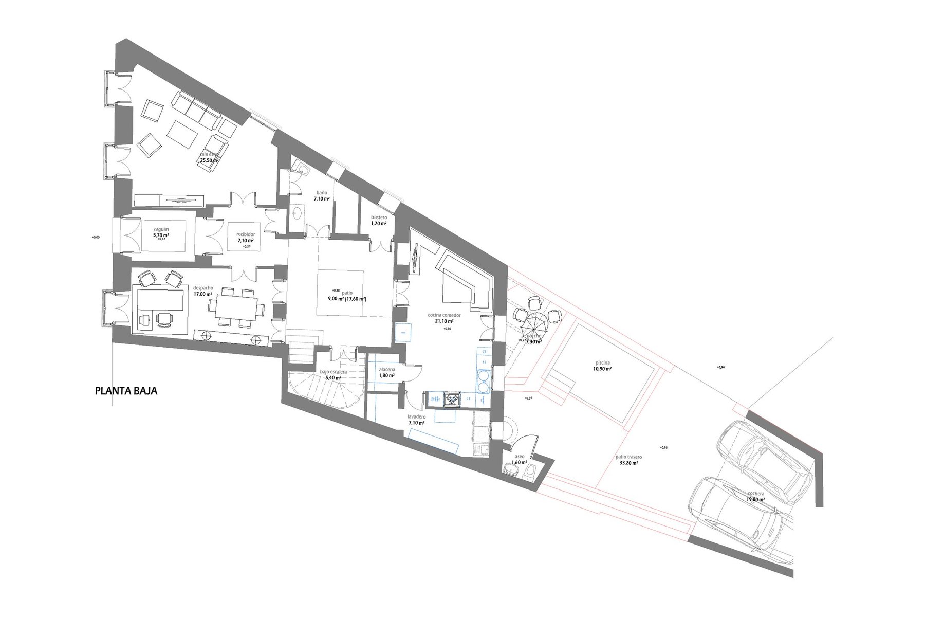 REHABILITACIÓN Y REFORMA VIVIENDA UNIFAMILIAR · undefined, Marchena (Sevilla) — planta baja