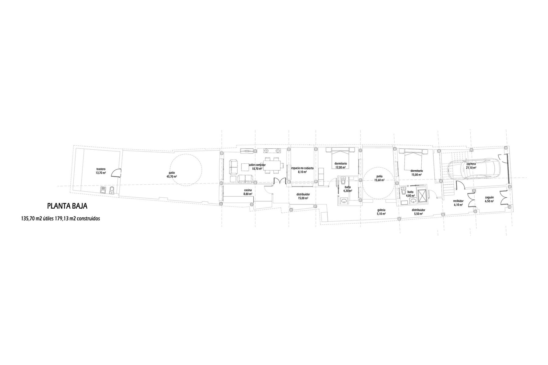 VIVIENDA UNIFAMILIAR ENTREMEDIANERAS · undefined, Marchena (Sevilla) — planta baja