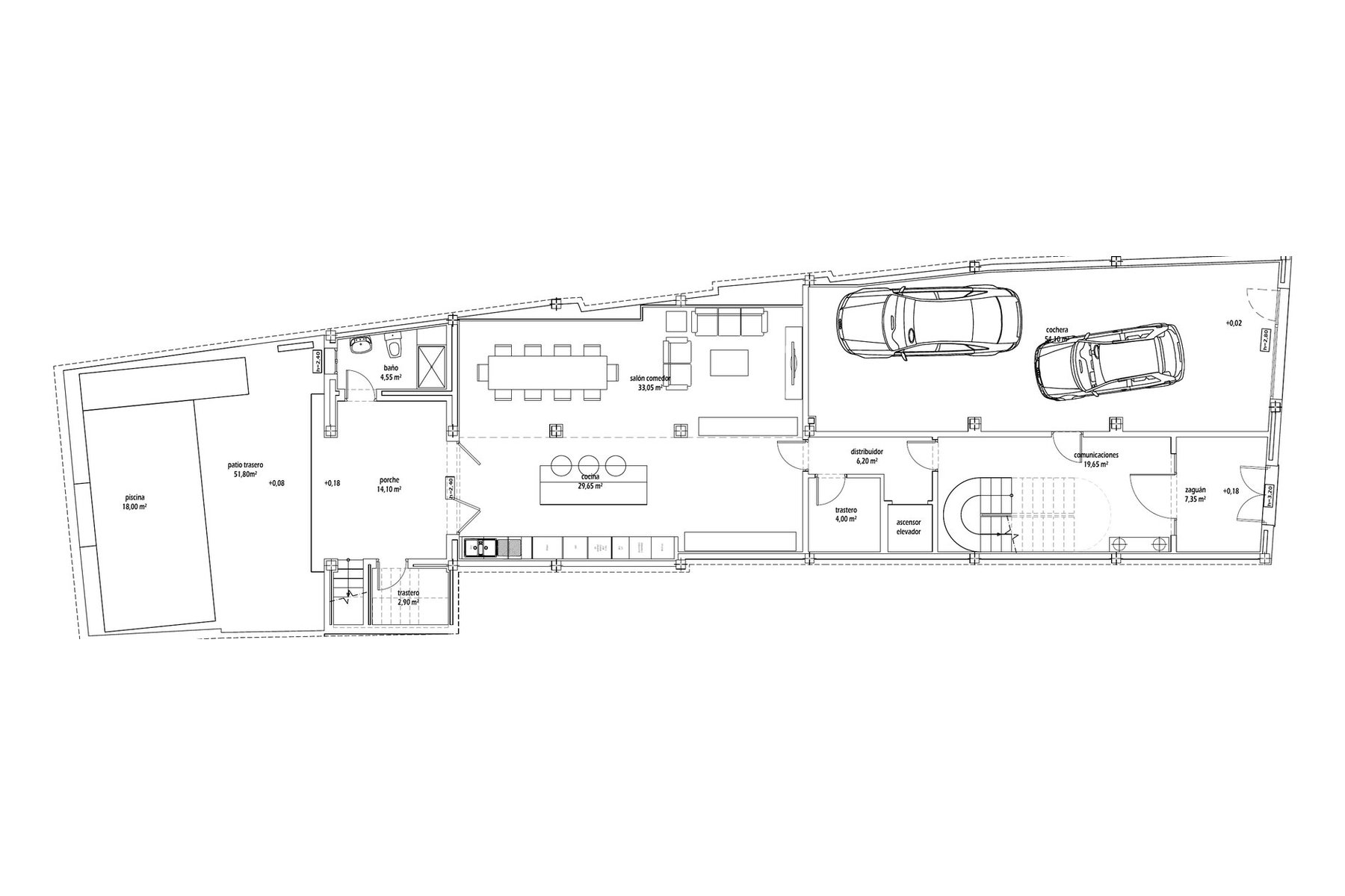 VIVIENDA UNIFAMILIAR ENTREMEDIANERAS · Méndez Núñez 46, Marchena (Sevilla) — planta baja