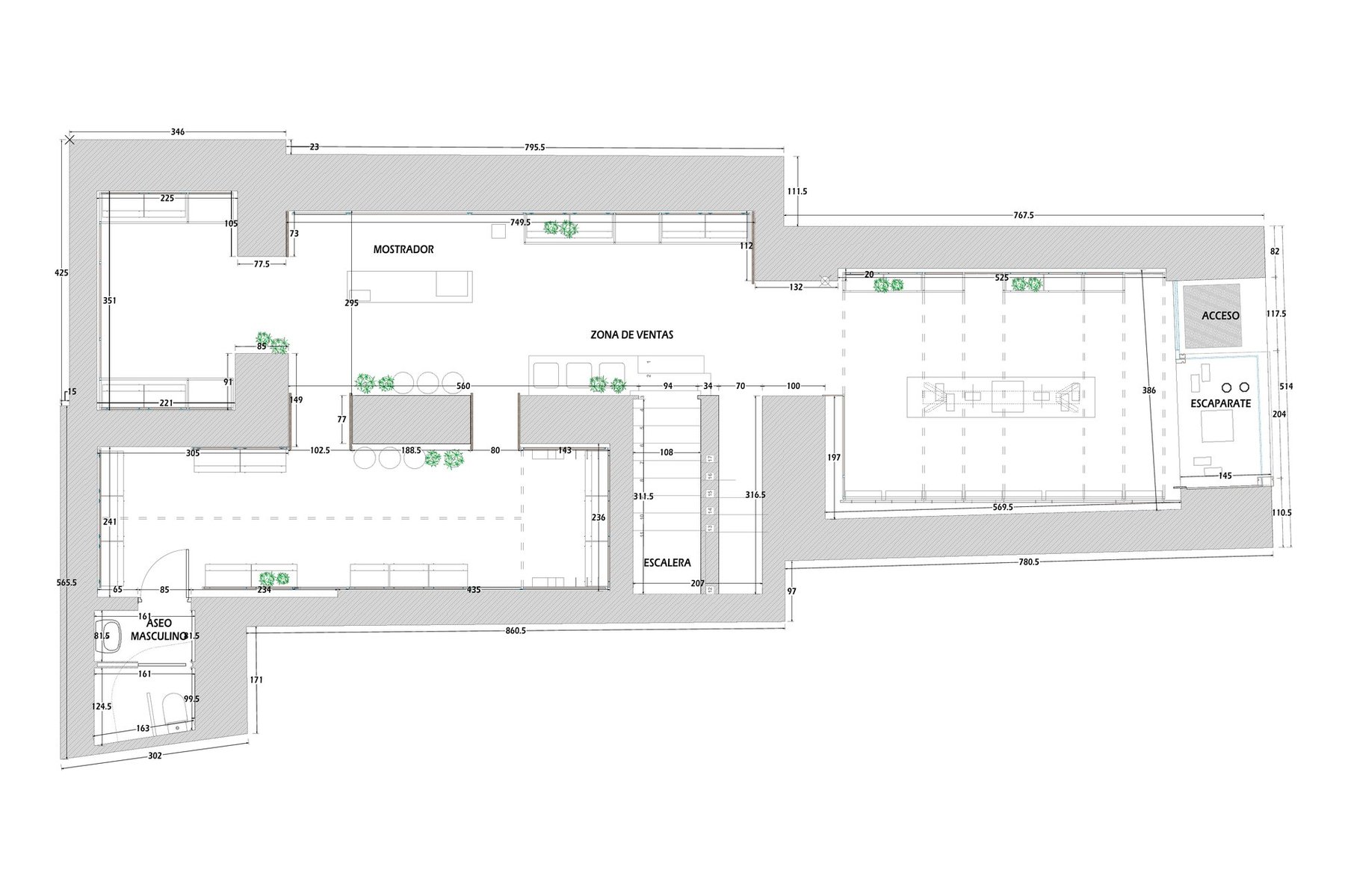 ADECUACIÓN DE LOCAL COMERCIAL · Sagasta 10, Sevilla — planta baja