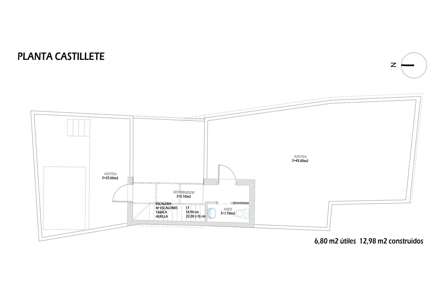 LEGALIZACIÓN, REFORMA Y AMPLIACIÓN VIVIENDA UNIFAMILIAR · undefined, Marchena (Sevilla) — planta castillete
