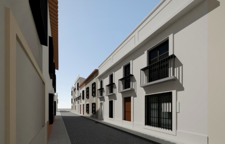 REFORMA Y AMPLIACIÓN VIVIENDA UNIFAMILIAR ENTREMEDIANERAS · undefined, Marchena (Sevilla) — fachada a calle Huerta Gavira