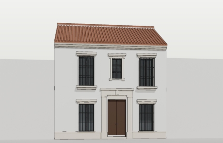 Vivienda unifamiliar entremedianeras en Marchena — fachada a calle Méndez Núñez