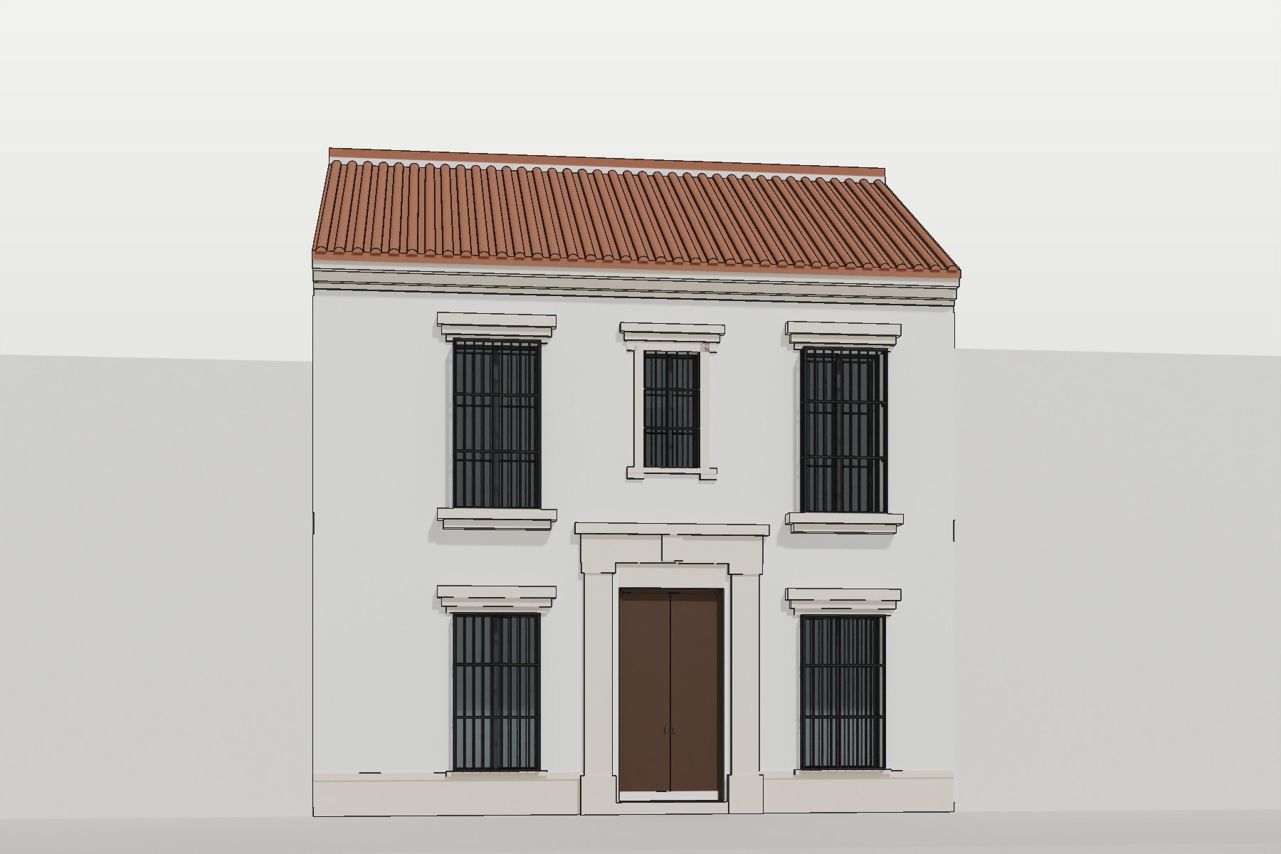 Vivienda unifamiliar entremedianeras en Marchena — fachada a calle Méndez Núñez