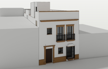 Vivienda plurifamiliar entremedianeras en Marchena — fachada a calle Niño de Marchena
