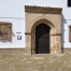 Iglesia de Santa María, Marchena: fachada sureste con el retablo de azulejo en 3D sobre la foto del estado actual
