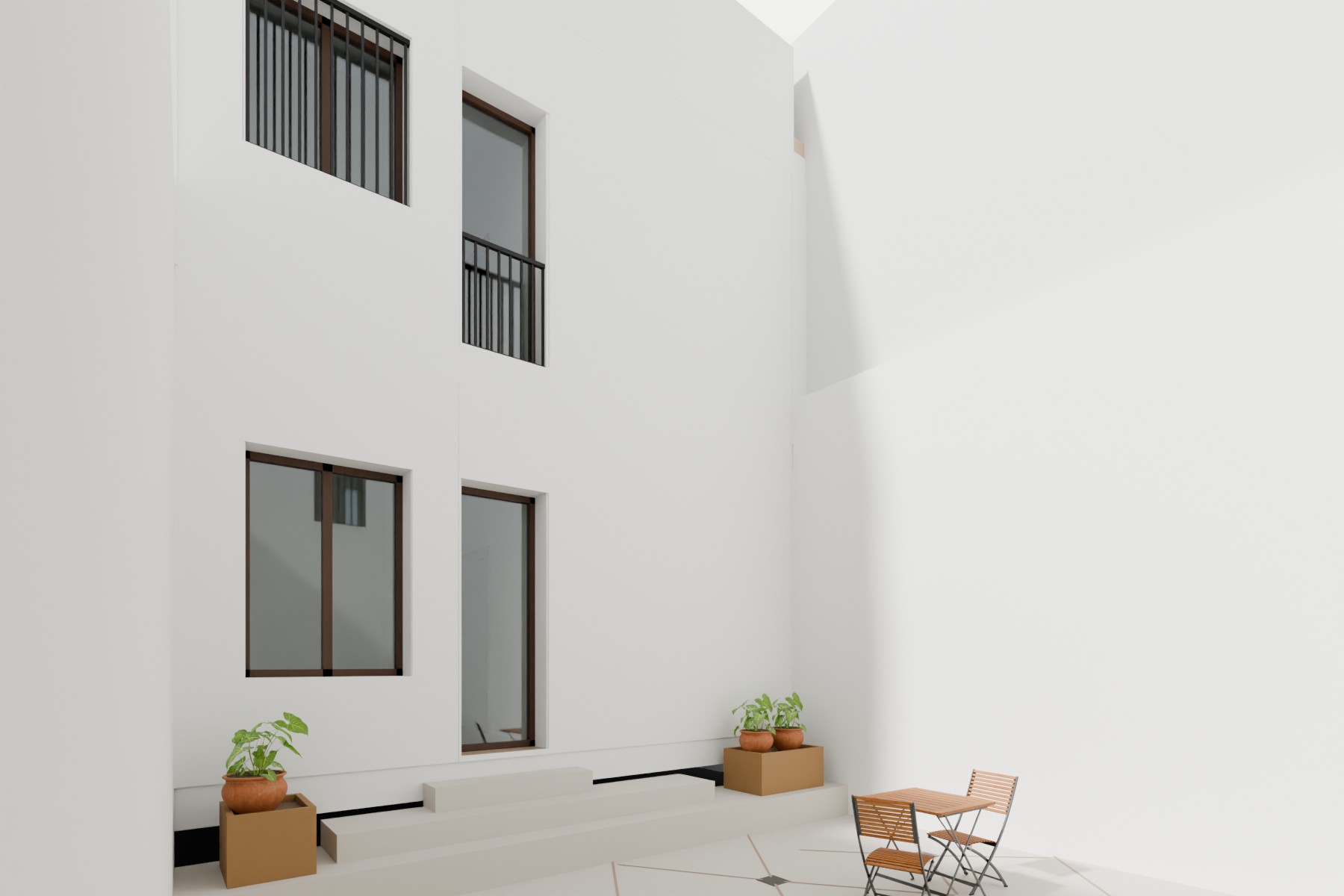 Vivienda plurifamiliar entremedianeras en Marchena — patio trasero