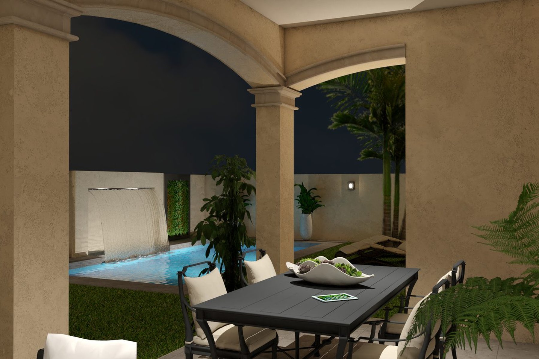 VIVIENDA UNIFAMILIAR AISLADA · undefined, Marchena (Sevilla) — piscina, vista nocturna