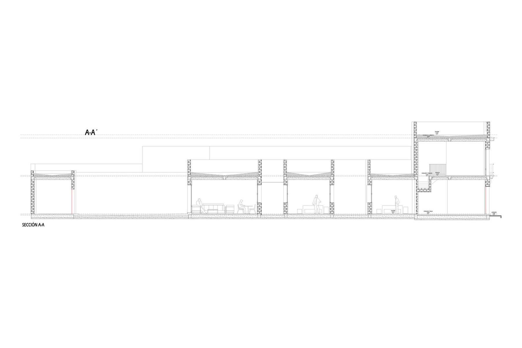 VIVIENDA UNIFAMILIAR ENTREMEDIANERAS · undefined, Marchena (Sevilla) — sección